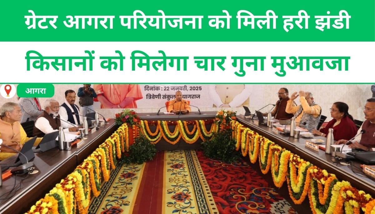 किसानों को मिलेगा चार गुना मुआवजा, ग्रेटर आगरा परियोजना को मिली हरी झंडी